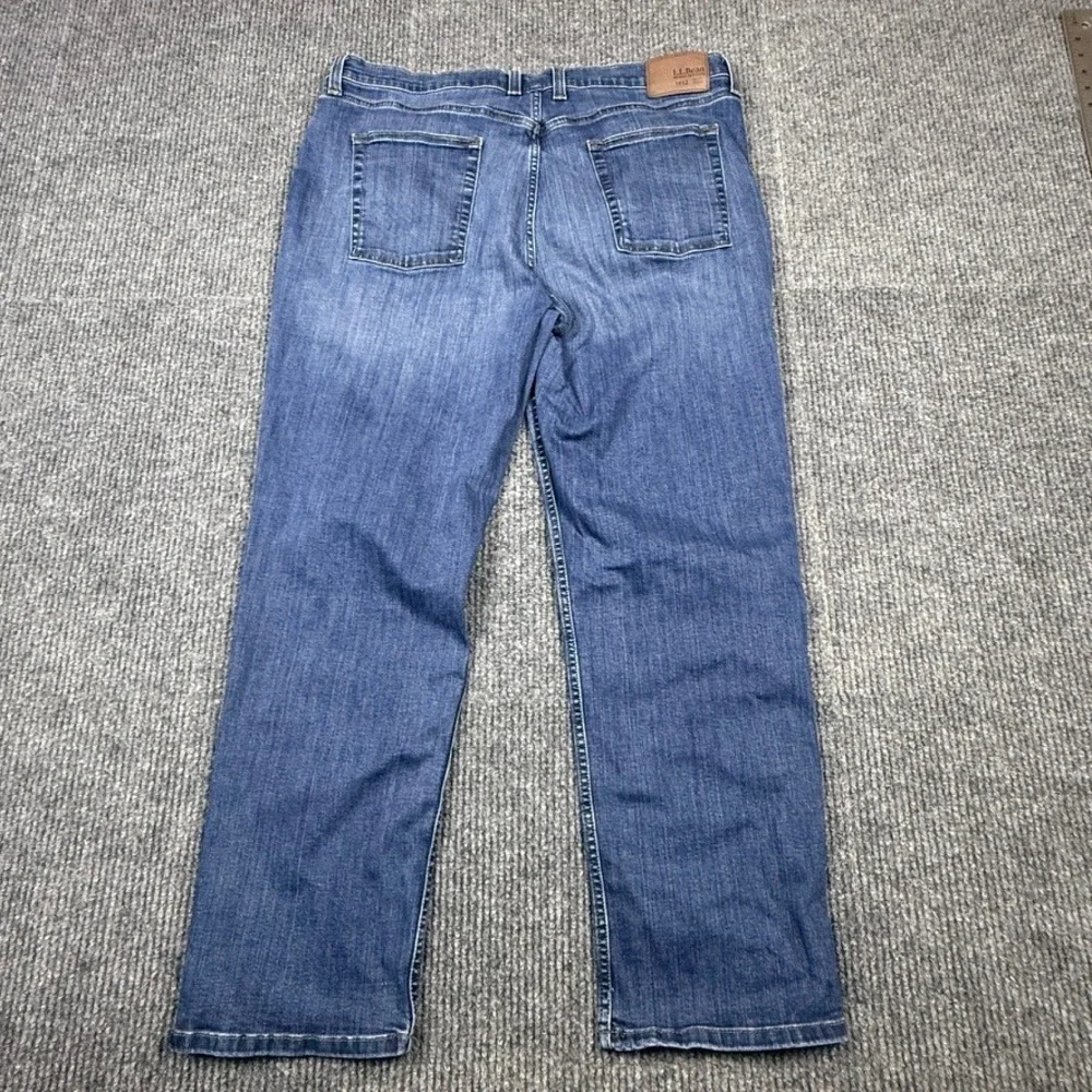 LL Bean BeanFlex Classic Fit Jeans Mens 42x30 Blue Stretch Denim 511182